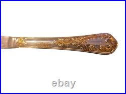 FB Rogers OLD VIENNA Silver Plate Gold Accent Silverware 8 Sp 8 fk 8 Tsp 4 Knife