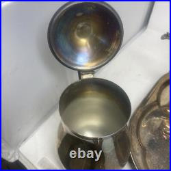 FB Rogers Silver Plate Co 4 Piece Coffee & Tea Set with Sugar & Large 18 X 14