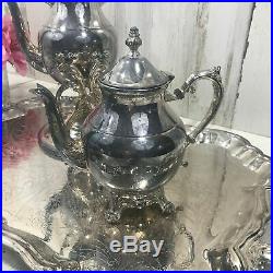 FB Rogers Silver Plated Co 1883 Vintage Full Coffee Tea Set Authentic