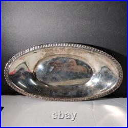 FB Rogers Silver co Bread Plate 12.5 x 6.75 x 1.75 vintage crown serving dish