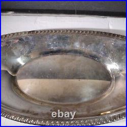 FB Rogers Silver co Bread Plate 12.5 x 6.75 x 1.75 vintage crown serving dish