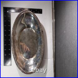 FB Rogers Silver co Bread Plate 12.5 x 6.75 x 1.75 vintage crown serving dish