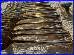 FB Rogers Silverplate Dinner Fork Set of 21, Scroll Handle Pattern