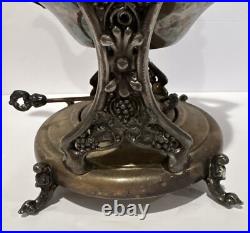 FB Rogers Teapot Burner on Stand Silver Plate #1418 Trade Mark 1883 Vintage FB Rogers Teapot Burner on Stand Silver Plate #1418 Trade Mark 1883 Vintage