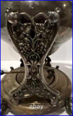 FB Rogers Teapot Burner on Stand Silver Plate #1418 Trade Mark 1883 Vintage