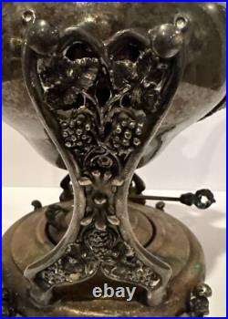 FB Rogers Teapot Burner on Stand Silver Plate #1418 Trade Mark 1883 Vintage