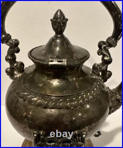 FB Rogers Teapot Burner on Stand Silver Plate #1418 Trade Mark 1883 Vintage