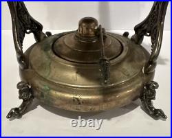 FB Rogers Teapot Burner on Stand Silver Plate #1418 Trade Mark 1883 Vintage