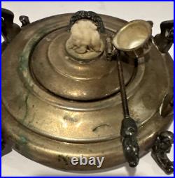 FB Rogers Teapot Burner on Stand Silver Plate #1418 Trade Mark 1883 Vintage