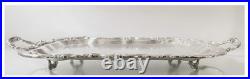 FB Rogers Vintage Silver Plate Victorian Revival 25 Footed Butler's Tray