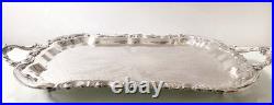 FB Rogers Vintage Silver Plate Victorian Revival 25 Footed Butler's Tray