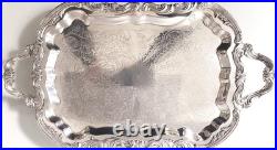 FB Rogers Vintage Silver Plate Victorian Revival 25 Footed Butler's Tray