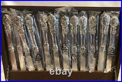 F. B. ROGERS FRENCH ROSE 64 Pc Silver-plated Flatware Set 12 Place Settings Chest