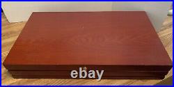 F. B. Rogers 85 Pc Set Gold Plated Flatware Set Silverware Orig Wood Box New