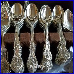 F. B. Rogers China Silver Plated Flatware Set 64 PC French Rose Chest Complete
