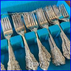 F. B. Rogers FRENCH ROSE Silver Plate Flatware Set (110 piece) 2 boxes