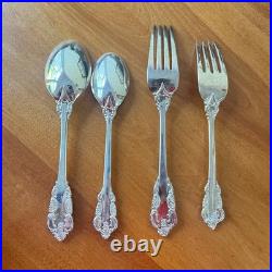 F. B. Rogers FRENCH ROSE Silver Plate Flatware Set (110 piece) 2 boxes