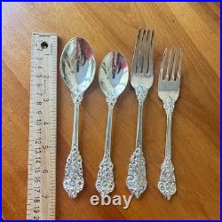 F. B. Rogers FRENCH ROSE Silver Plate Flatware Set (110 piece) 2 boxes