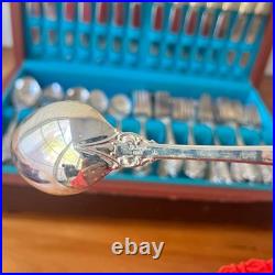 F. B. Rogers FRENCH ROSE Silver Plate Flatware Set (110 piece) 2 boxes