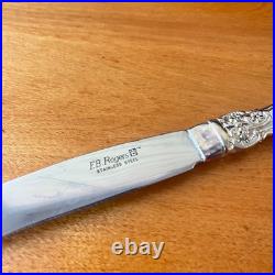 F. B. Rogers FRENCH ROSE Silver Plate Flatware Set (110 piece) 2 boxes