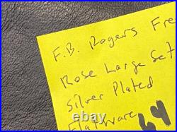 F. B. Rogers French Rose silverplate flatware set 64 pieces fork spoon knife +