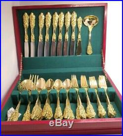 F. B. Rogers Gold Plated China Set 44 pieces