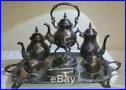 F. B. Rogers Silver Co. 1883 Silver Plate 9 Piece Coffee Tea Set withbutter dish