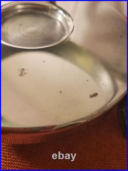 F. B. Rogers Silver Co Silver Plate Chafing Dish Warmer with Lid & Glass Insert
