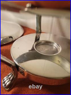 F. B. Rogers Silver Co Silver Plate Chafing Dish Warmer with Lid & Glass Insert