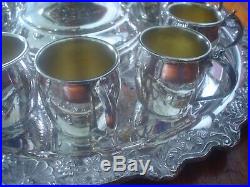 F B Rogers Silver Company 15 piece Punch Bowl set