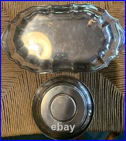 F. B. Rogers Silver Company Trademark 1883 LOT(2) Small And Large Tray