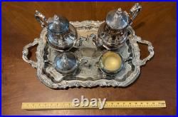 F. B. Rogers Silver Plate Tea Set With Tray