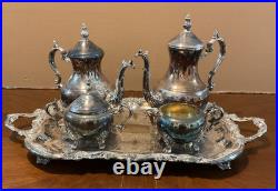 F. B. Rogers Silver Plate Tea Set With Tray