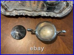 F. B. Rogers Silver Plate Tea Set With Tray