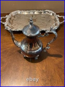 F. B. Rogers Silver Plate Tea Set With Tray