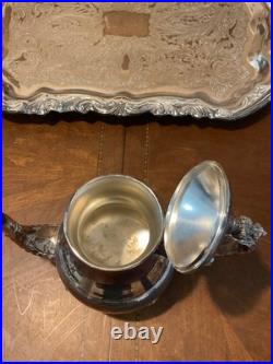 F. B. Rogers Silver Plate Tea Set With Tray