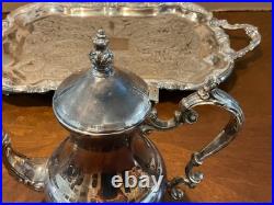 F. B. Rogers Silver Plate Tea Set With Tray