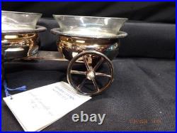 F. B. Rogers Silver plate #517 Wagon Condiment Server/Wine Bottle Coasters-C363