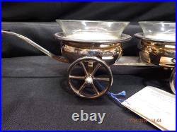F. B. Rogers Silver plate #517 Wagon Condiment Server/Wine Bottle Coasters-C363 F. B. Rogers Silver plate #517 Wagon Condiment Server/Wine Bottle Coasters-C363
