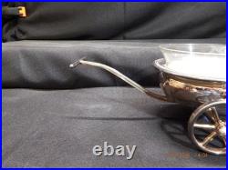 F. B. Rogers Silver plate #517 Wagon Condiment Server/Wine Bottle Coasters-C363