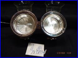 F. B. Rogers Silver plate #517 Wagon Condiment Server/Wine Bottle Coasters-C363