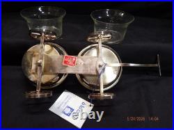 F. B. Rogers Silver plate #517 Wagon Condiment Server/Wine Bottle Coasters-C363