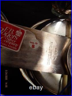 F. B. Rogers Silver plate #517 Wagon Condiment Server/Wine Bottle Coasters-C363