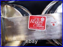 F. B. Rogers Silver plate #517 Wagon Condiment Server/Wine Bottle Coasters-C363