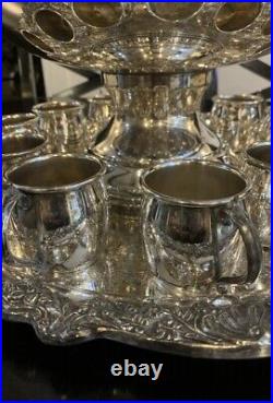 F. B. Rogers Silverplate Punch Bowl/tray/cup