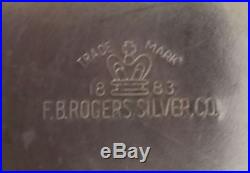 F. B. Rogers Silverplated 23 Pc Punch Bowl SetBowl, Tray, Ladle, 23 cups