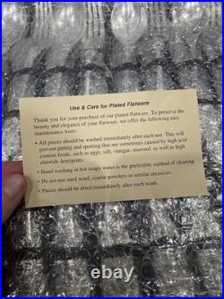 F. B. Rogers & Sons 51 Piece Flatware Set FRENCH ROSE+ Chest Never Opened Serving