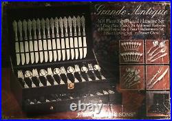 F. B. Rogers and Sons Grande Antique 108 Piece Silverplated Flatware Set