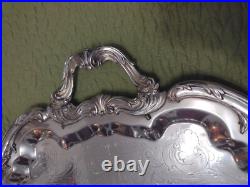 F B Rogers silver plate lady Margaret 1883 Butler Service Tray