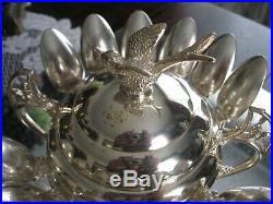 Fabulous Antique Complete Rogers Bros. Silver Plate Spooner/sugar Bowl